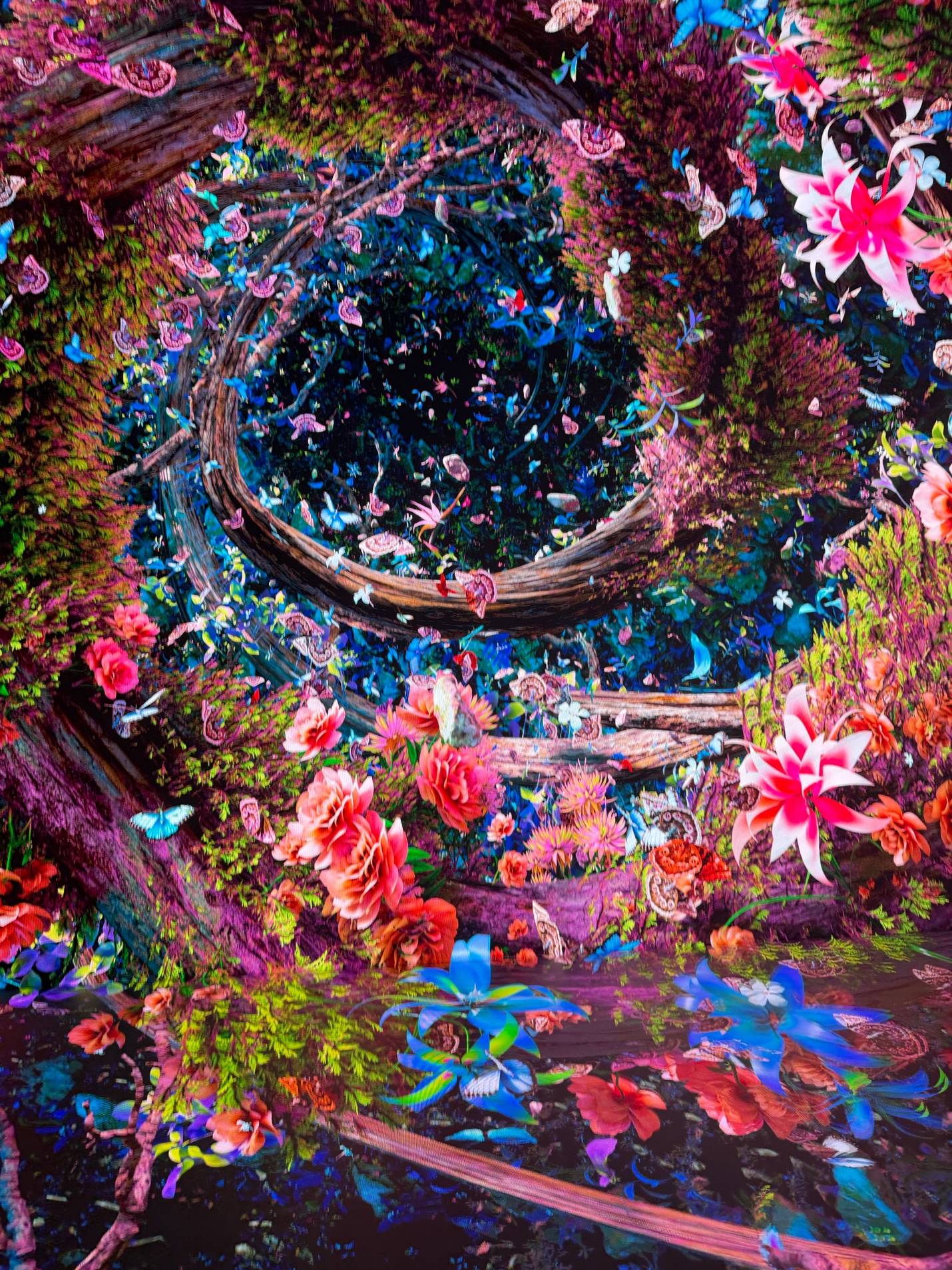 Dataland《Machine Dreams: Rainforest》中的 AI 生成雨林景观