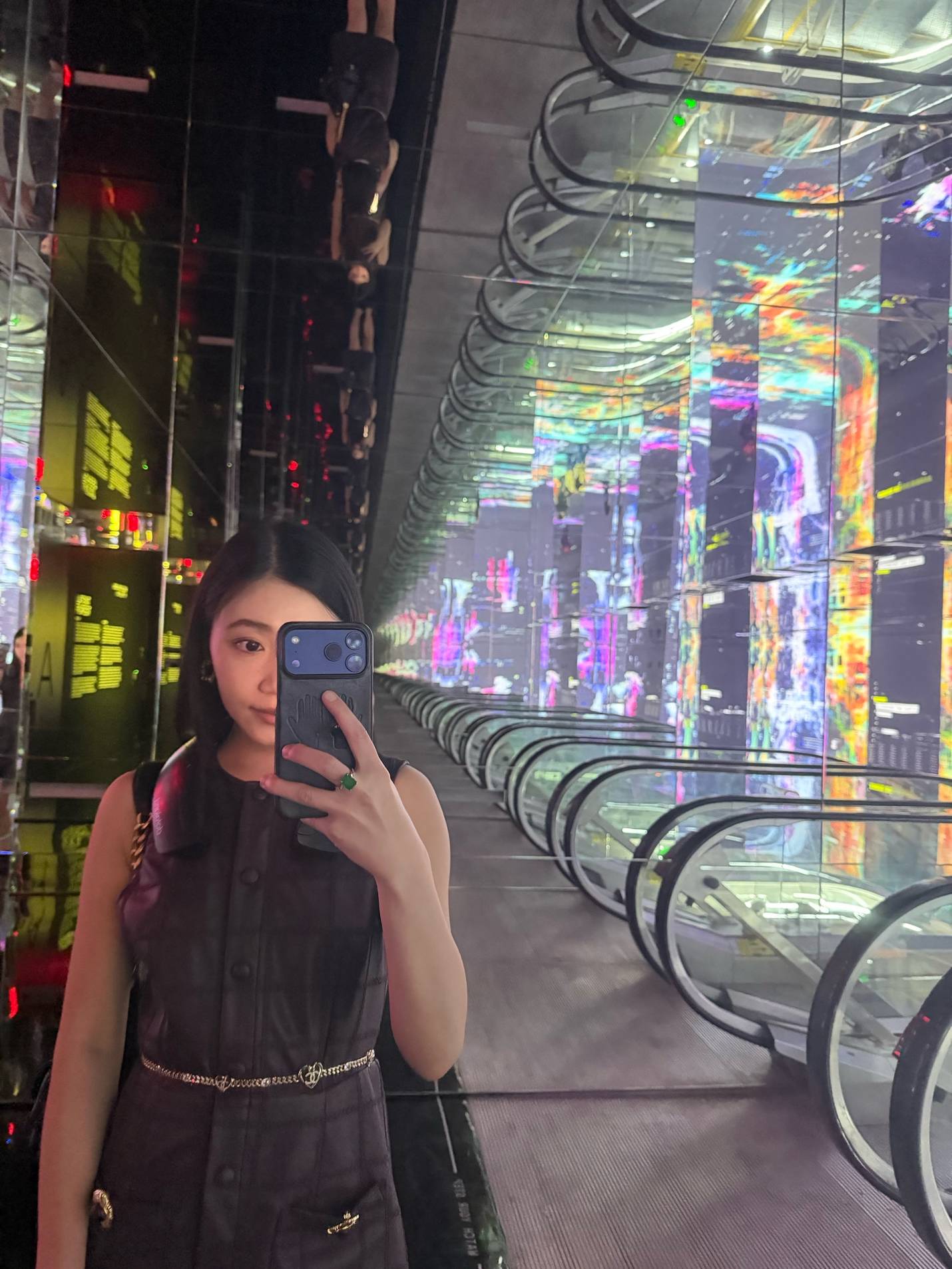 Visitors inside Dataland’s immersive exhibition space
