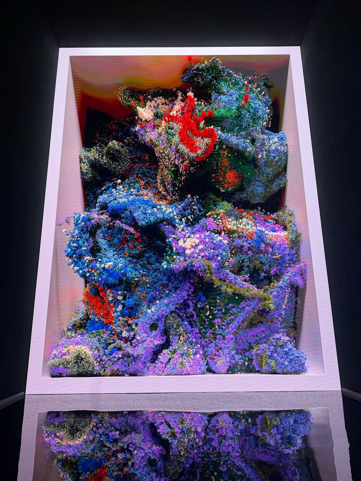 Generative floral imagery in Dataland’s The Sanctuary gallery