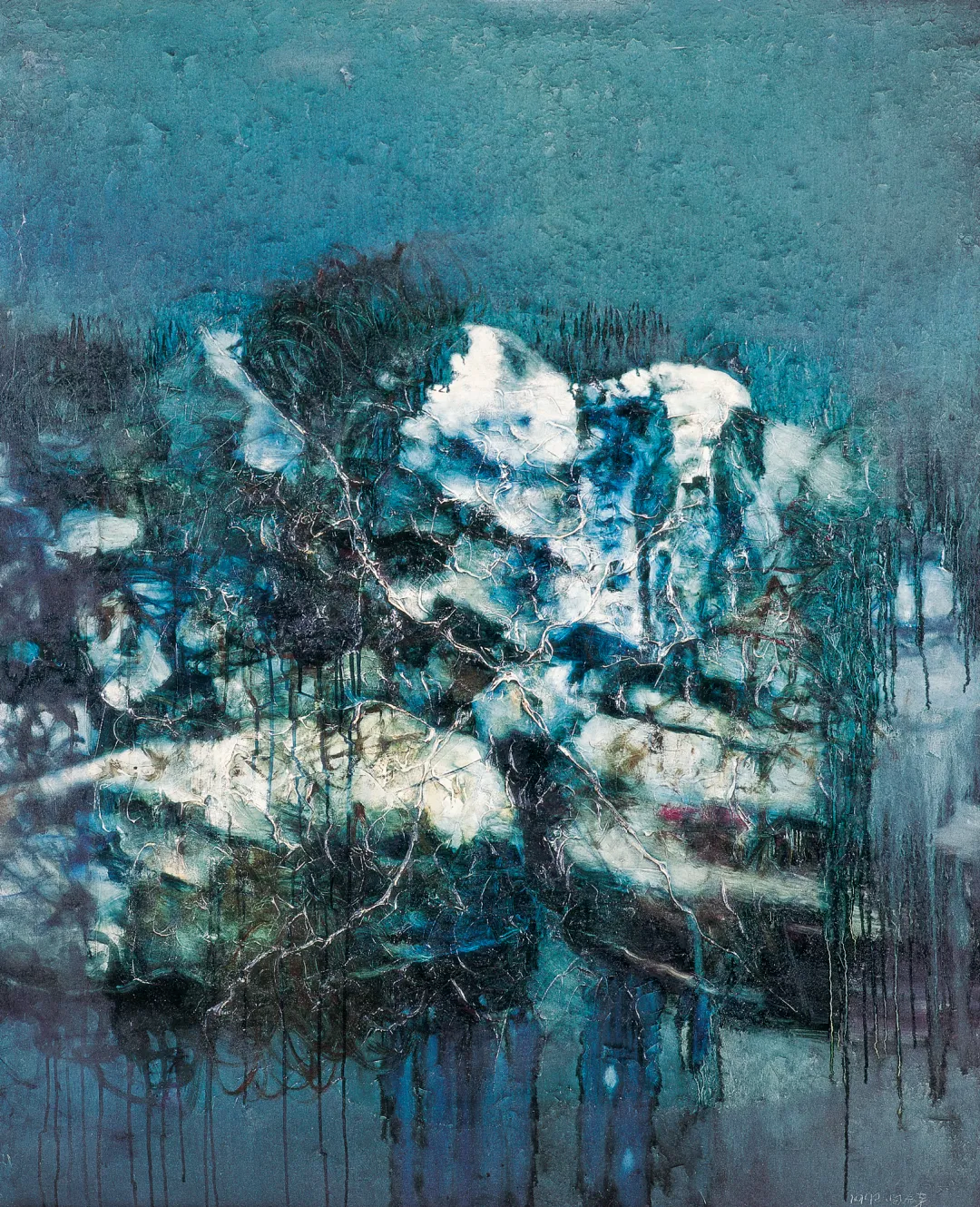 周春芽，《青石图》，1992