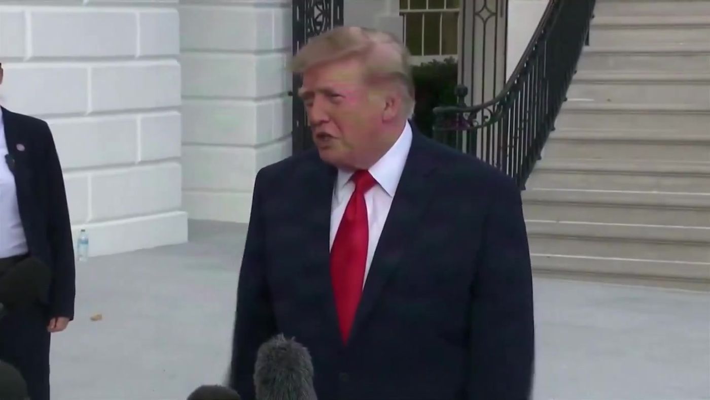 President Donald J. Trump speaks to reporters outside the White House. (Video still, @RapidResponse47)