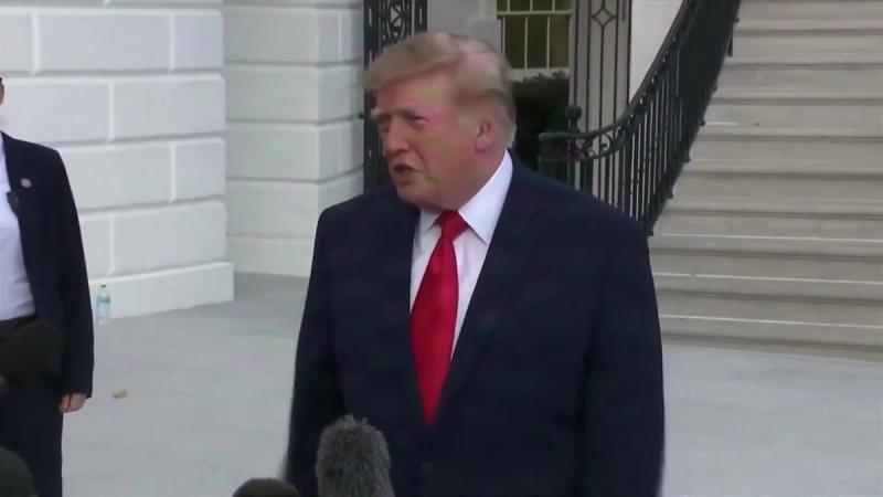 President Donald J. Trump speaks to reporters outside the White House. (Video still, @RapidResponse47)