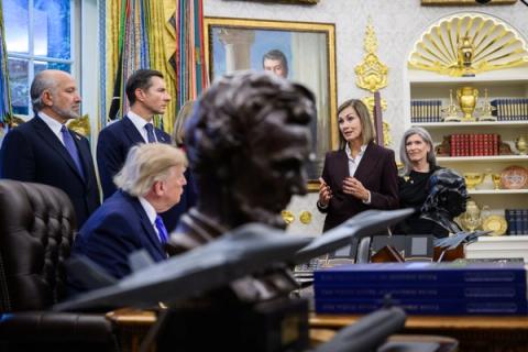 President Trump announces Made-in-America steel and manufacturing wins in the Oval Office — Official White House Photo framing National Manufacturing Day, October 2, 2026