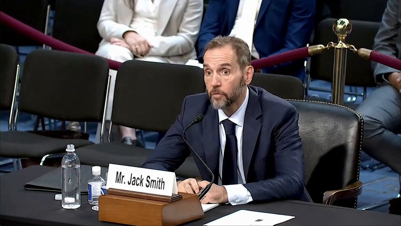 Jack Smith testifying at the Senate Judiciary Committee hearing