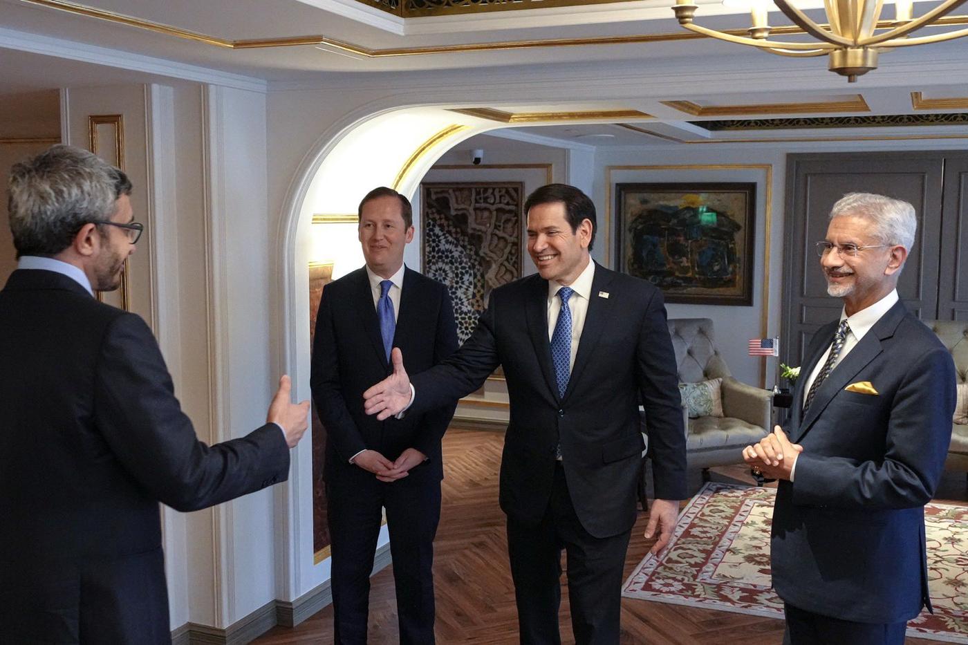 Stand-in photo (October 20, 2026): Secretary of State Marco Rubio meets with Indian External Affairs Minister Subrahmanyam Jaishankar and UAE Foreign Minister Abdullah bin Zayed in Mumbai, India (Official State Department photo via @SecRubio / public domain)
