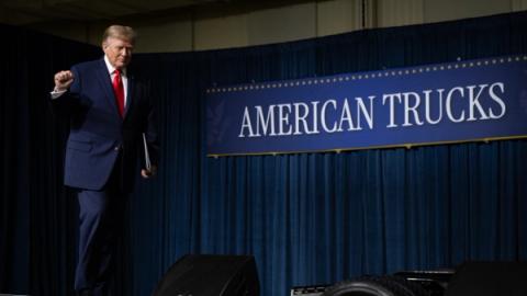 Stand-in photo (Oct. 1, 2026): President Donald J. Trump delivers remarks at the Peterbilt Motors Company in Denton, Texas, Thursday, October 1, 2026. (Official White House Photo by Molly Riley)