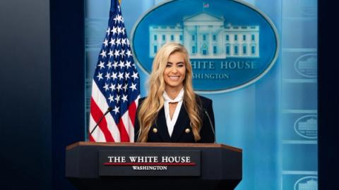 White House Press Secretary Katie Zacharia holds first press briefing in the James S. Brady Press Briefing Room of the White House, Tuesday, October 13, 2026. (Official White House Photo by Andrea Hanks)
