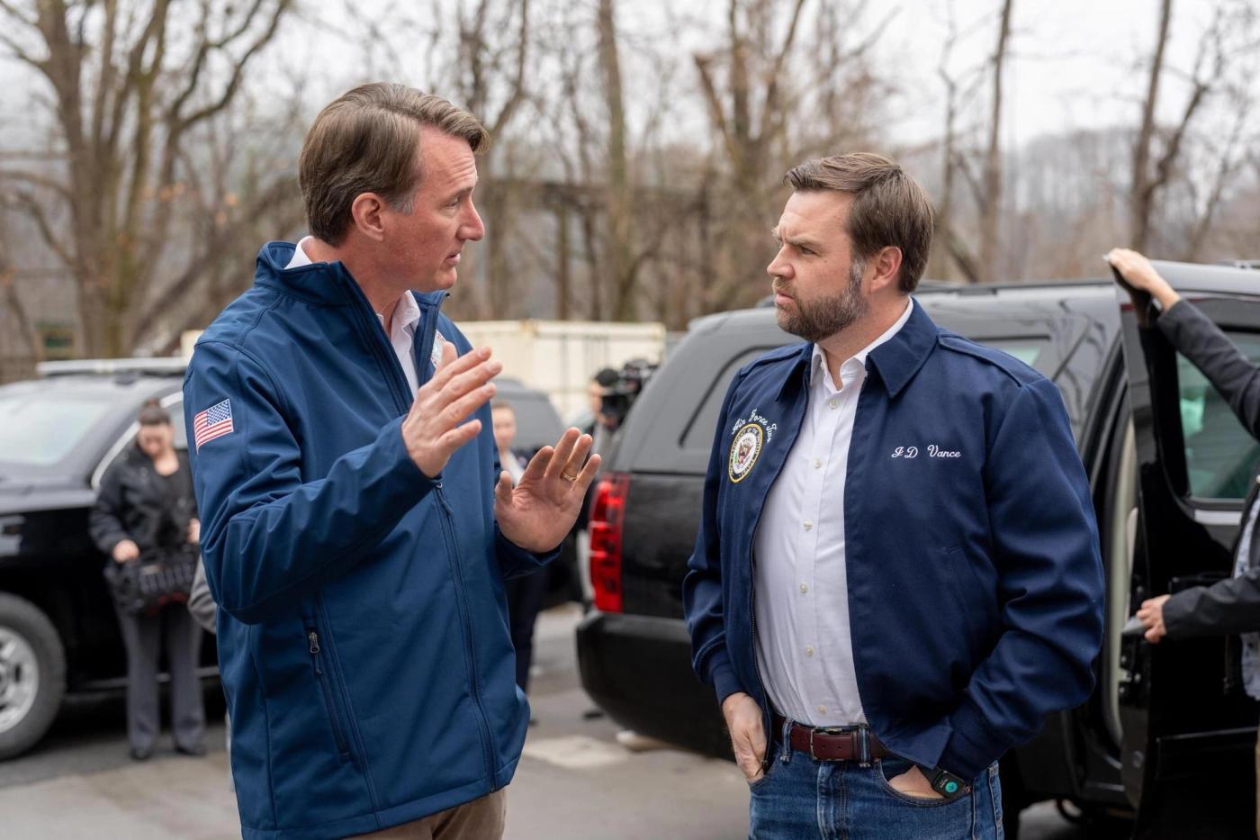 Stand-in photo (January 2025): Vice President JD Vance surveys Hurricane Helene recovery, January 2025 (Office of the Vice President / public domain)