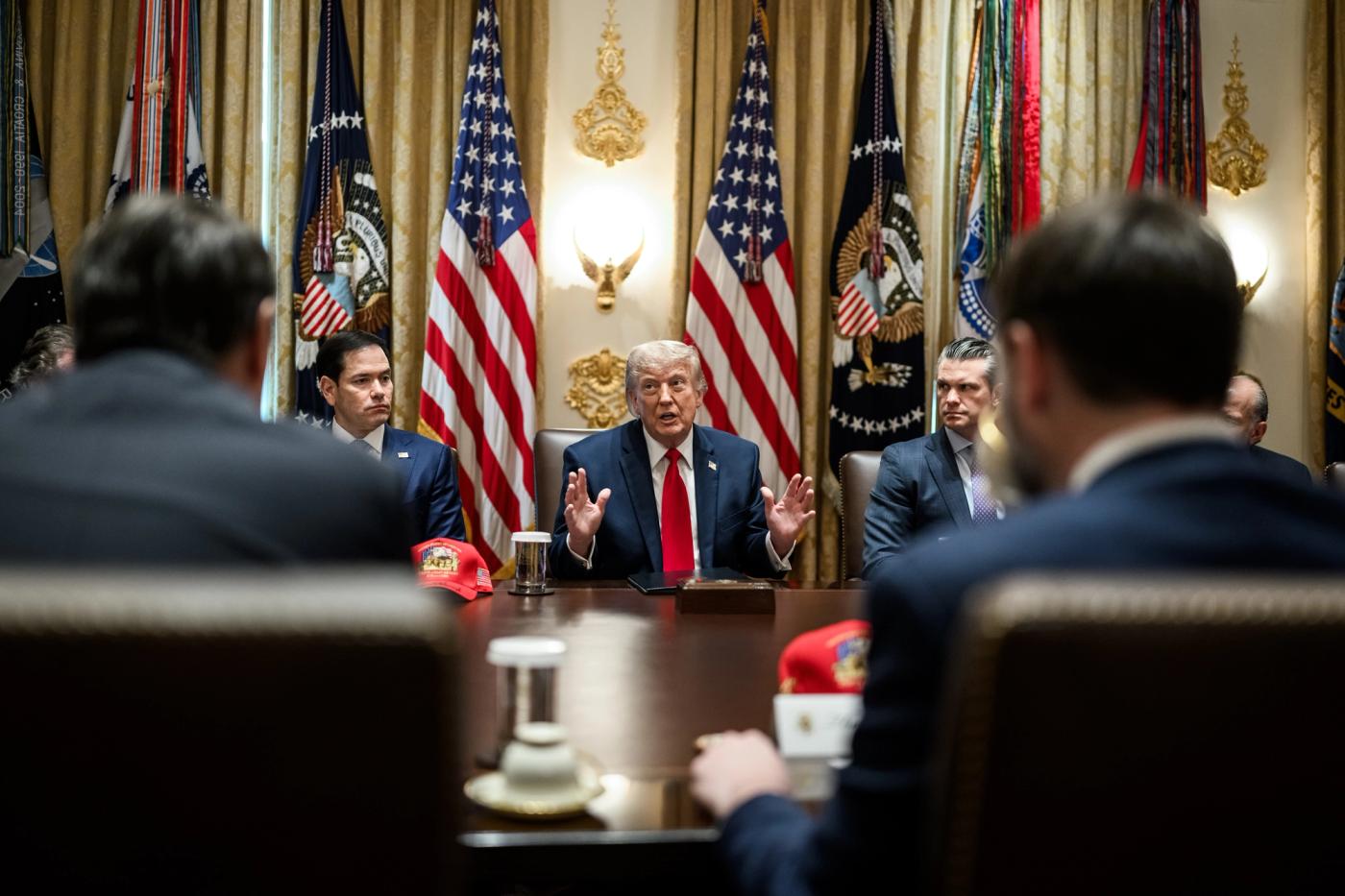President Trump at a cabinet meeting, May 27, 2026 — Official White House Photo (P20260527DT-0686), interim until a Sunshine Protection Act still posts