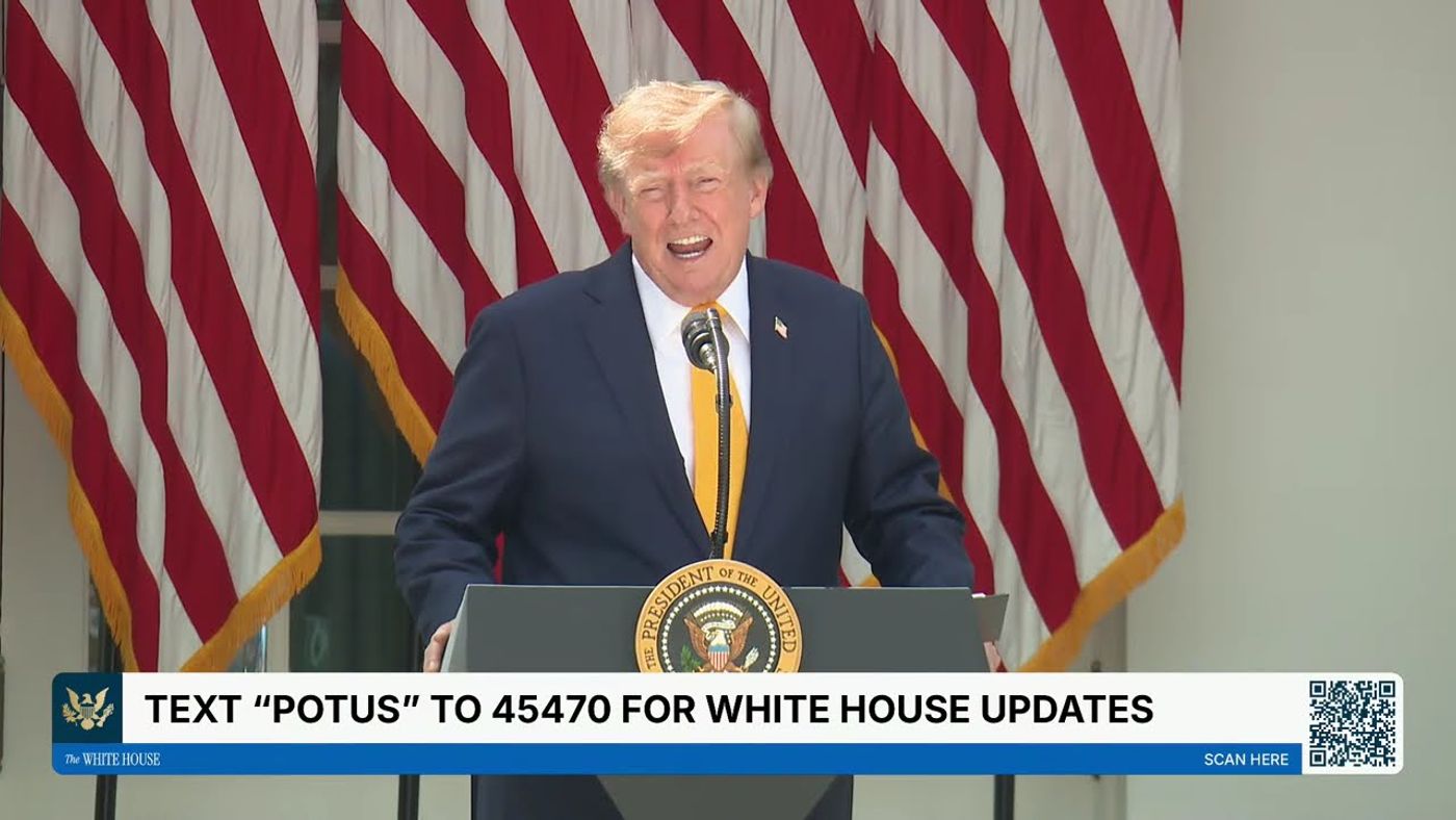 President Trump and First Lady Melania Trump — Rose Garden moment highlighting Fostering the Future education work as Melania secures $23M+ tech partnerships, September 2026 (Official White House video still)