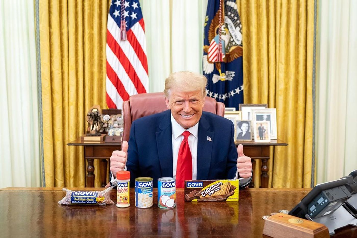 President Trump at the Resolute Desk