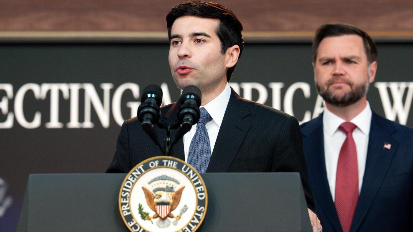 Stand-in photo (Oct. 8, 2026): Vice President JD Vance holds a press conference on the Task Force to Eliminate Fraud, Thursday, October 8, 2026, in the Eisenhower Executive Office Building at the White House. (Official White House Photo by Andrea Hanks)