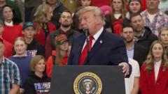 President Trump warns Alaskans never to let the Radical Left return, Wasilla midterm rally, October 13, 2026 (still from Rapid Response 47 video)