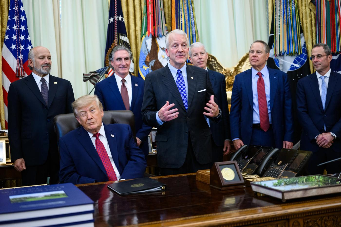 President Donald J. Trump at the White House during the Alaska LNG pipeline announcement, Wednesday, September 30, 2026, the unveil this story follows. (Official White House Photo by Molly Riley, P20260930MR-0510)