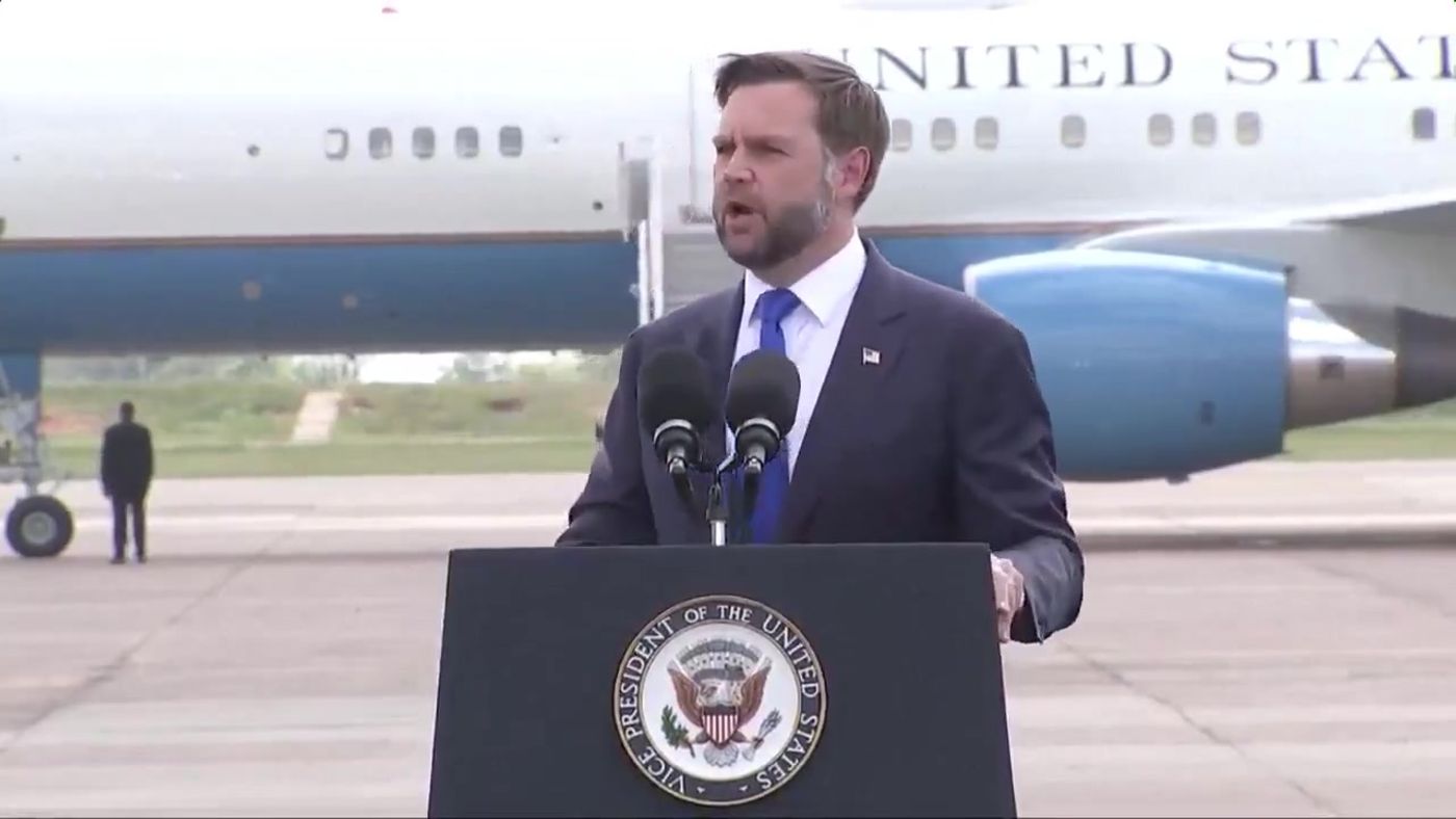 Vice President JD Vance announces the Delek Tyler, Texas refinery expansion under the Defense Production Act, October 13, 2026 (still from Rapid Response 47 video)