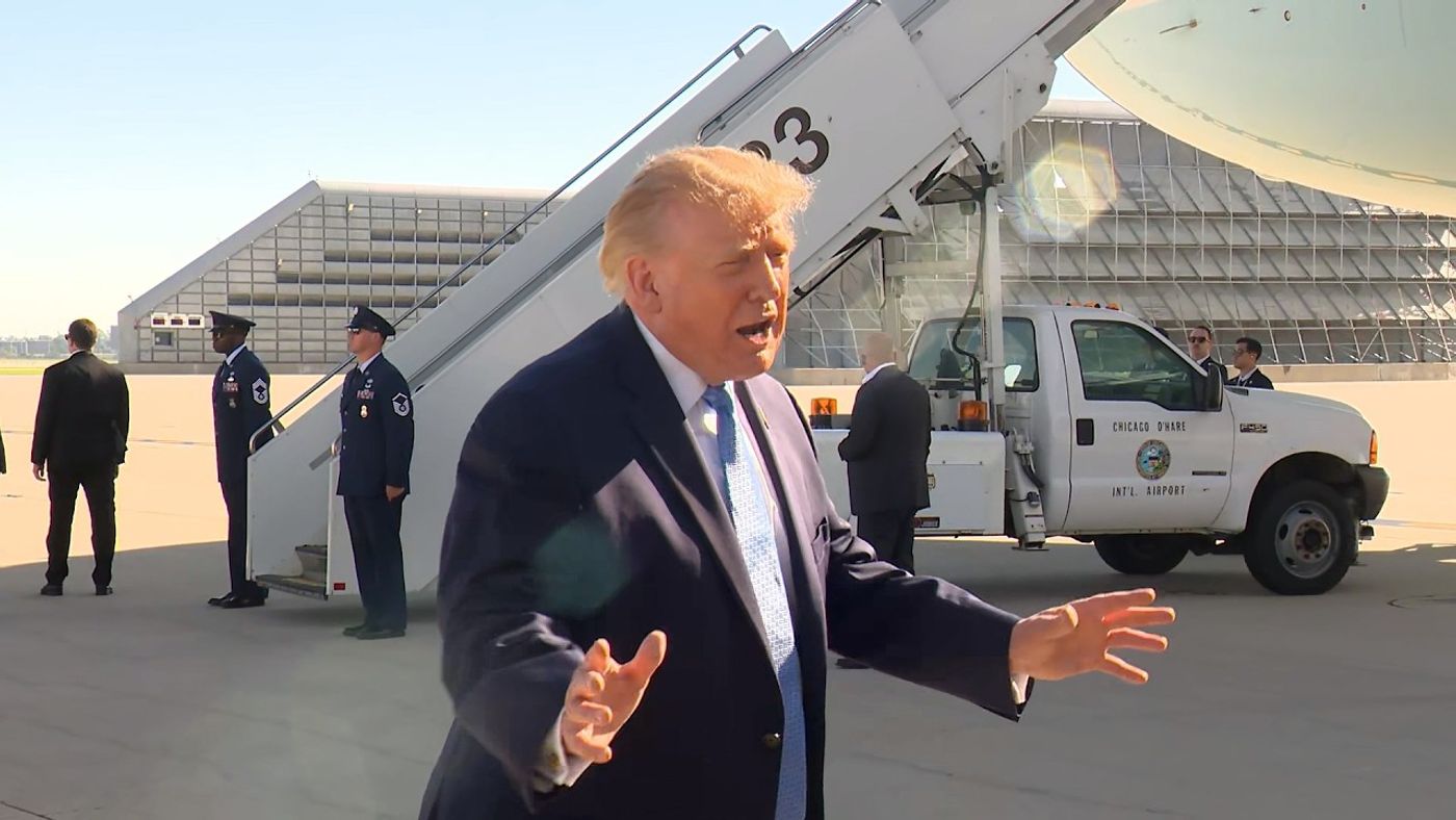 President Trump on the America First midterms / barnstorm trail — college sports champion after Neyland Stadium weekend (Official White House video still)