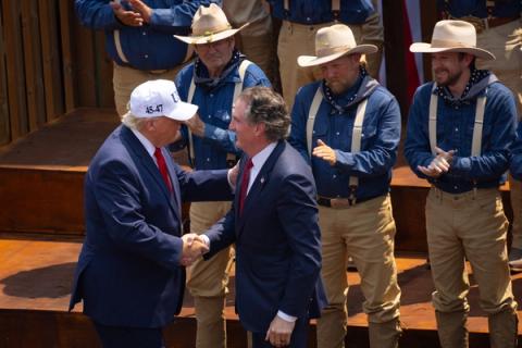 Stand-in photo (July 1, 2026): Donald Trump visits Medora, North Dakota on July 1, 2026. Official DOI Photo by Andrew King