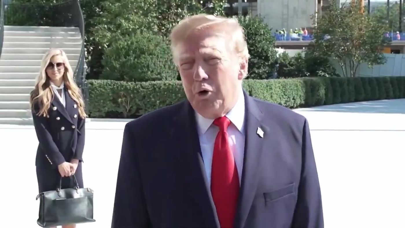 President Trump answers reporters' questions outside the White House, October 13, 2026 (still from Rapid Response 47 video)