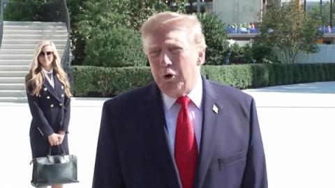President Trump answers reporters' questions outside the White House, October 13, 2026 (still from Rapid Response 47 video)