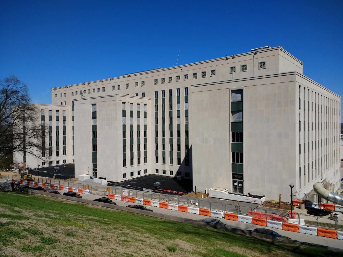 Stand-in photo (March 12, 2017): The Cordell Hull State Office Building in downtown Nashville, Tennessee (photo by Mx. Granger / CC0 public domain dedication)