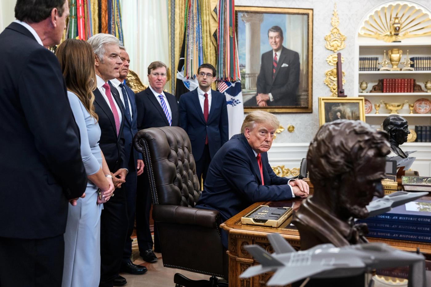 Stand-in photo (Sept. 18, 2026): President Donald J. Trump makes an announcement on Most Favored Nation Pricing for State Medicaid Programs in the Oval Office, Friday, September 18, 2026. (Official White House Photo by Joyce N. Boghosian)