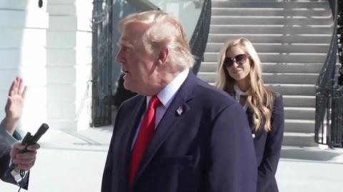 President Trump speaks to reporters outside the White House, October 13, 2026 (still from Rapid Response 47 video)