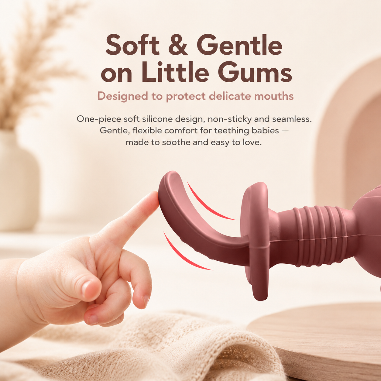 BPA free chewable silicone baby fork and spoon for teething relief
