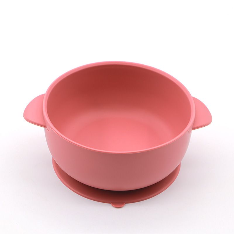 Ergonomic winged grips for safe hot food transfer on baby silicone bowl