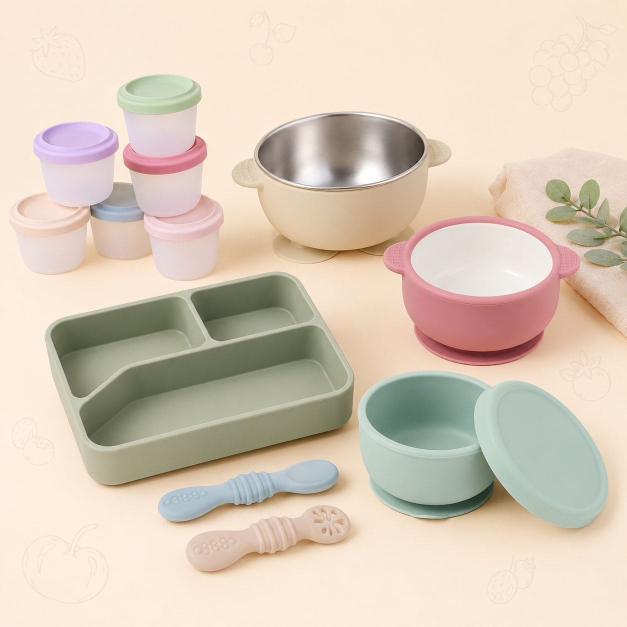 Yiya Bebe Silicone Baby Bowls and Toddler Lunch Boxes Wholesale