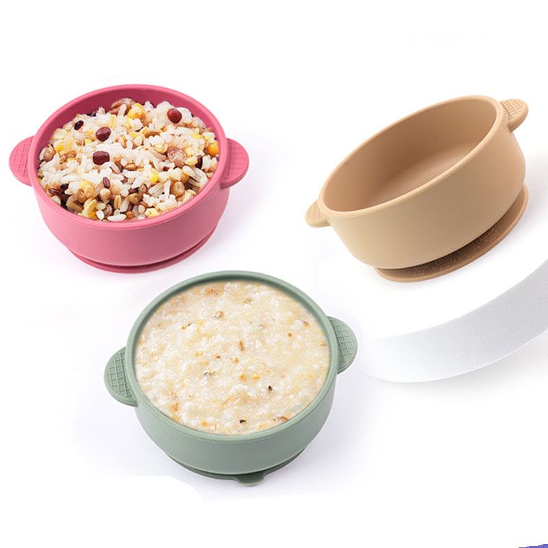 Unbreakable BPA-free food grade silicone baby tableware