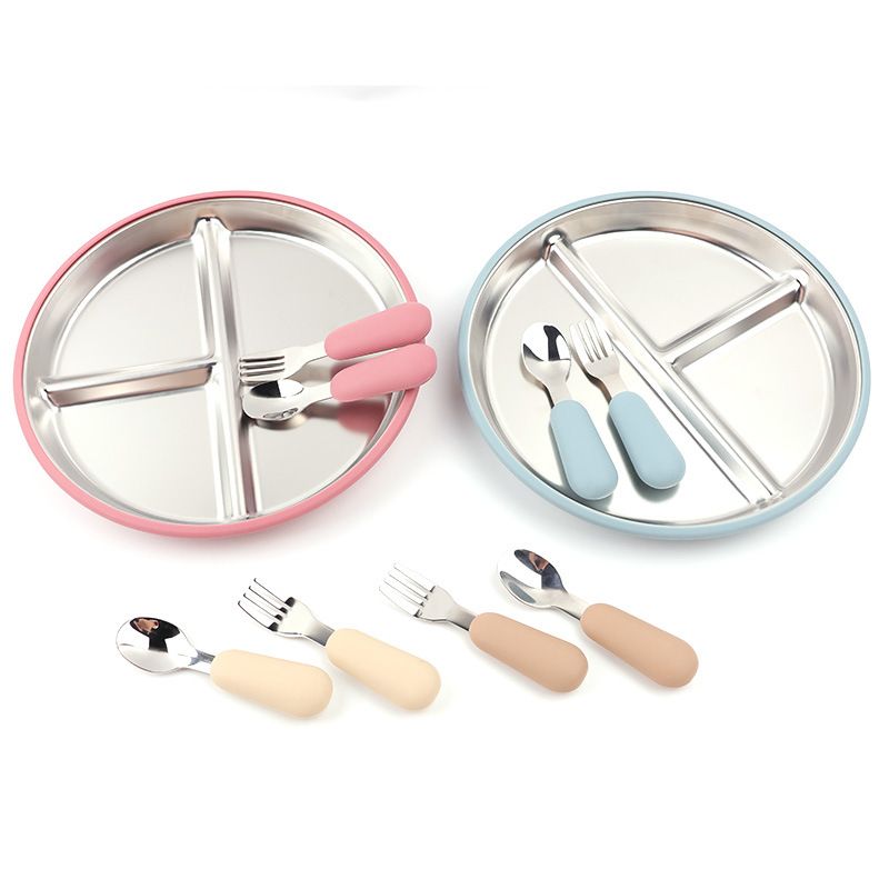 Yiya Bebe Silicone, Ceramic and Stainless Steel Baby Plates