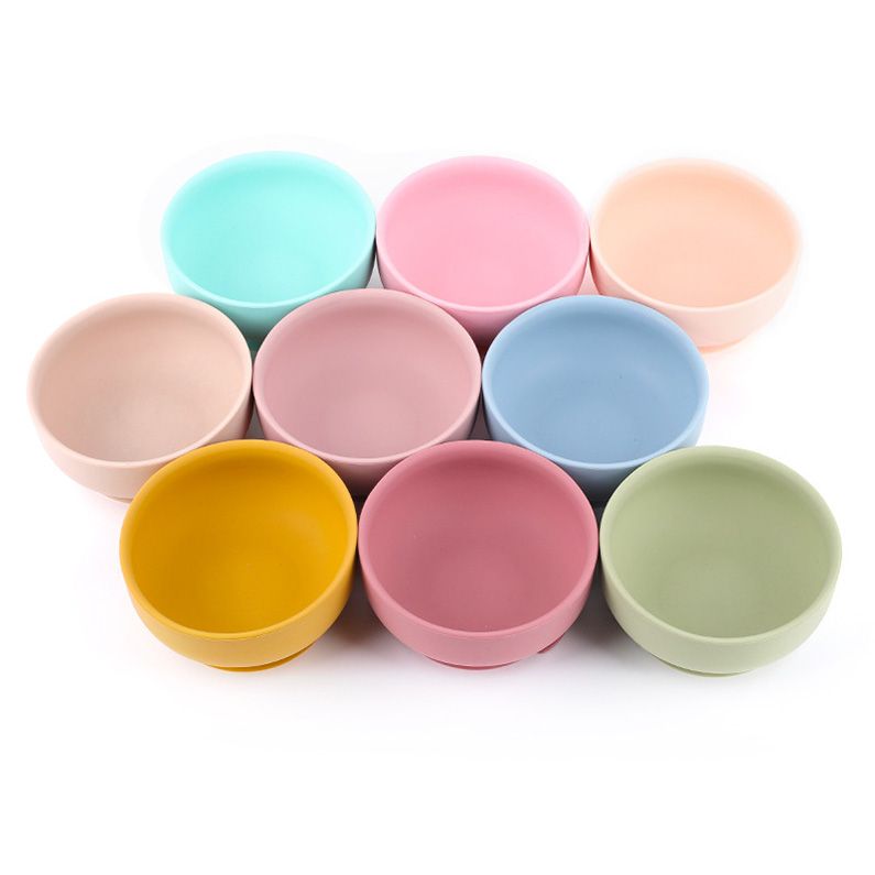 Custom OEM Pantone colors for square silicone baby bowls factory direct