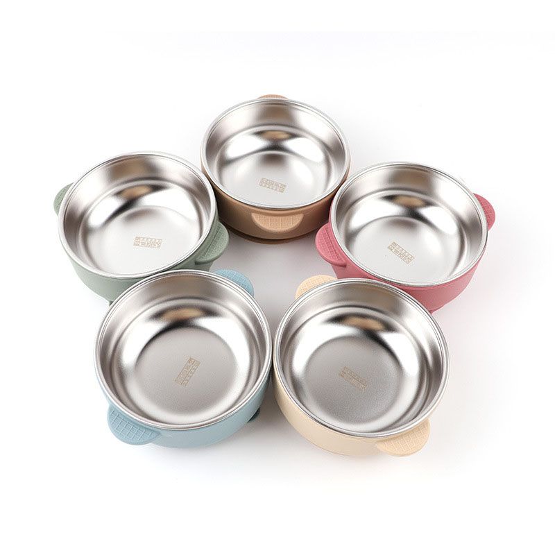 Custom OEM pastel colors for stainless steel toddler bowls factory direct
