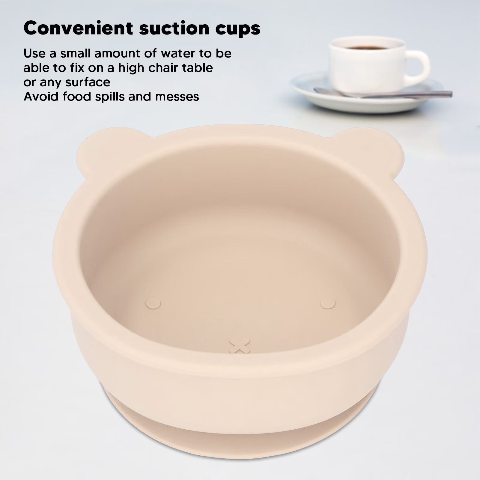 Flexible food-grade silicone baby dinnerware perfect for first foods