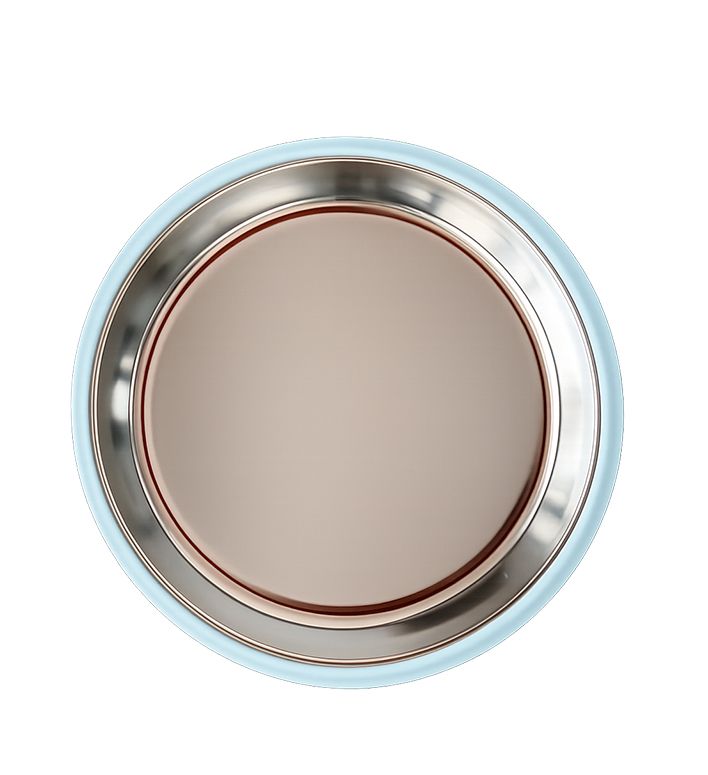 Spacious open concept non divided metal baby dish for toddler meals