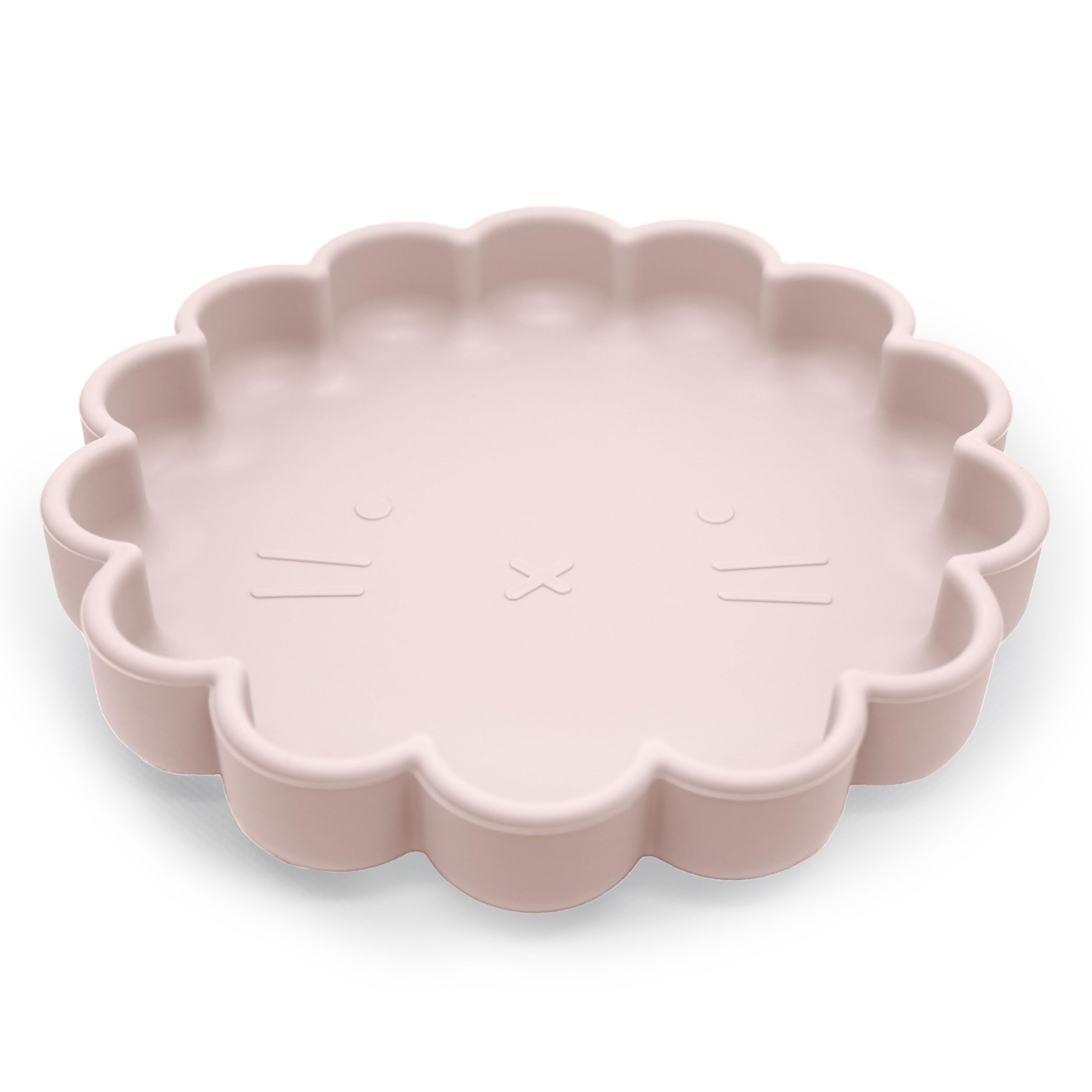 Spacious open compartment on silicone kids meal mat for toddler dining
