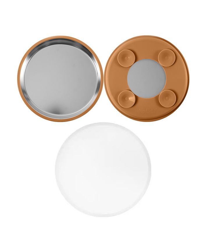 Removable non slip silicone base sleeve protecting hands from hot metal baby plate