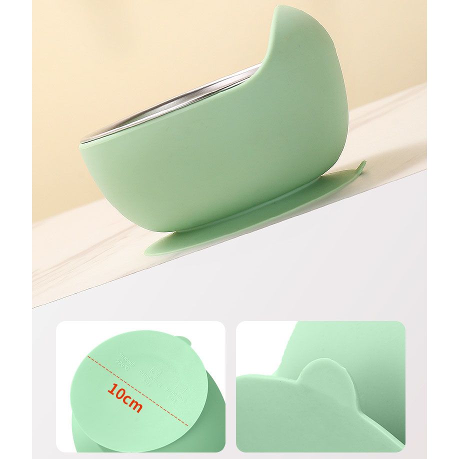 Strong non-slip silicone suction bottom preventing spills during BLW