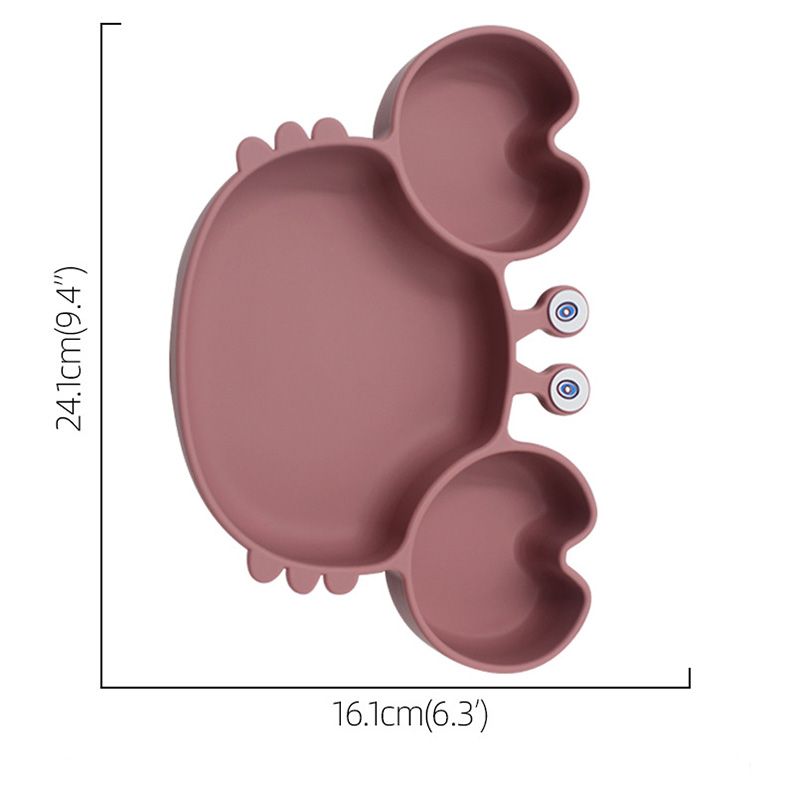 Custom OEM colors crab silicone baby tableware factory direct