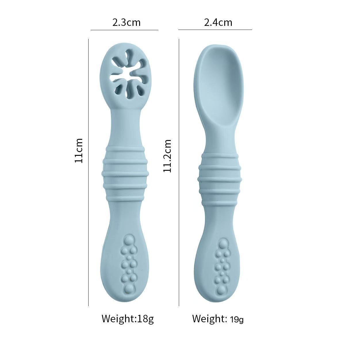 Custom OEM retail packaging for silicone baby pre spoons