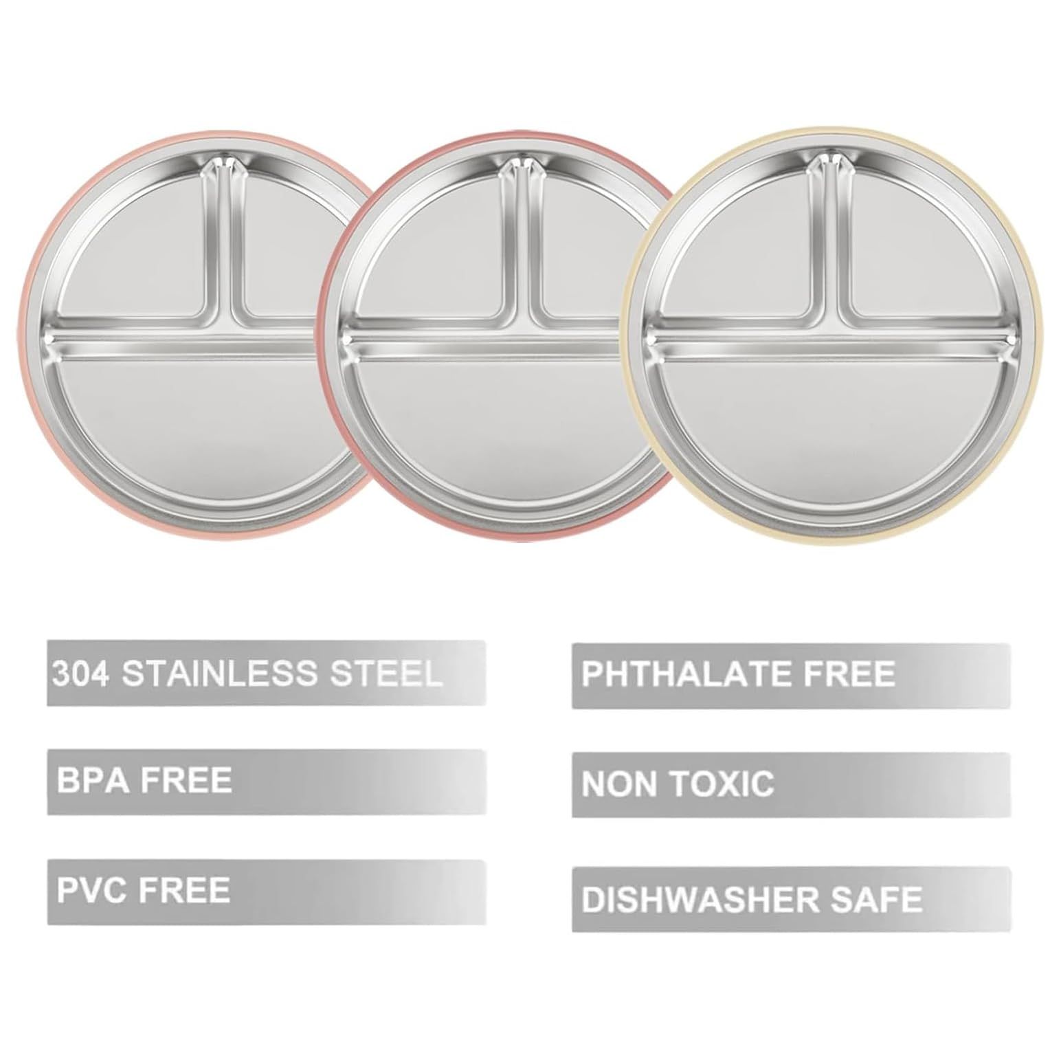 Custom OEM laser engraving and Pantone colors for wholesale baby plates