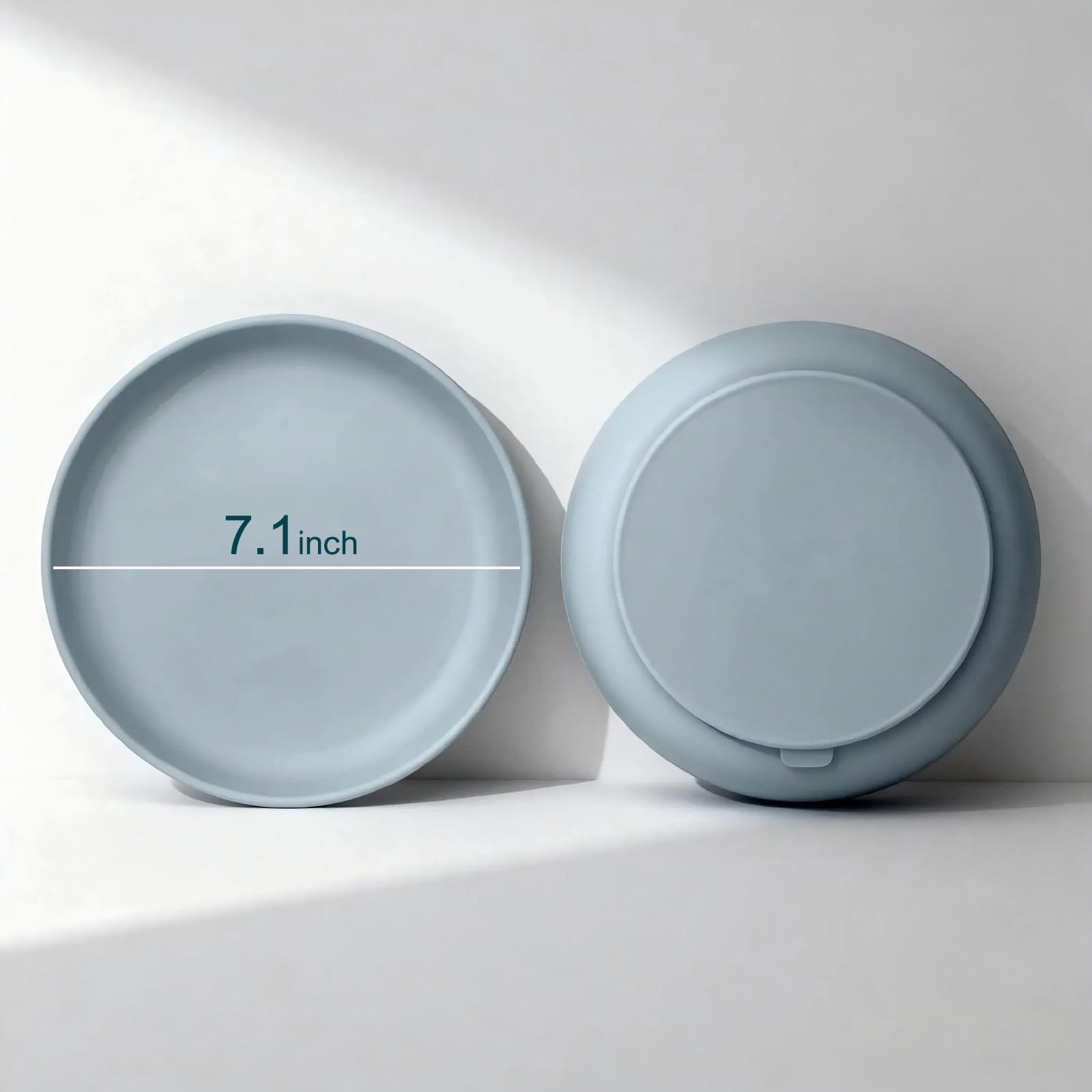 Stackable and space-saving classic round kids dinnerware for easy storage