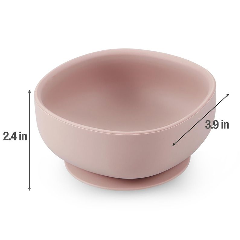 Microwave and dishwasher safe seamless square silicone infant bowl