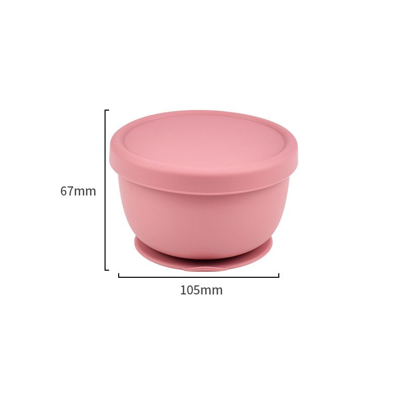 Food-grade silicone baby bowl with internal measurement lines