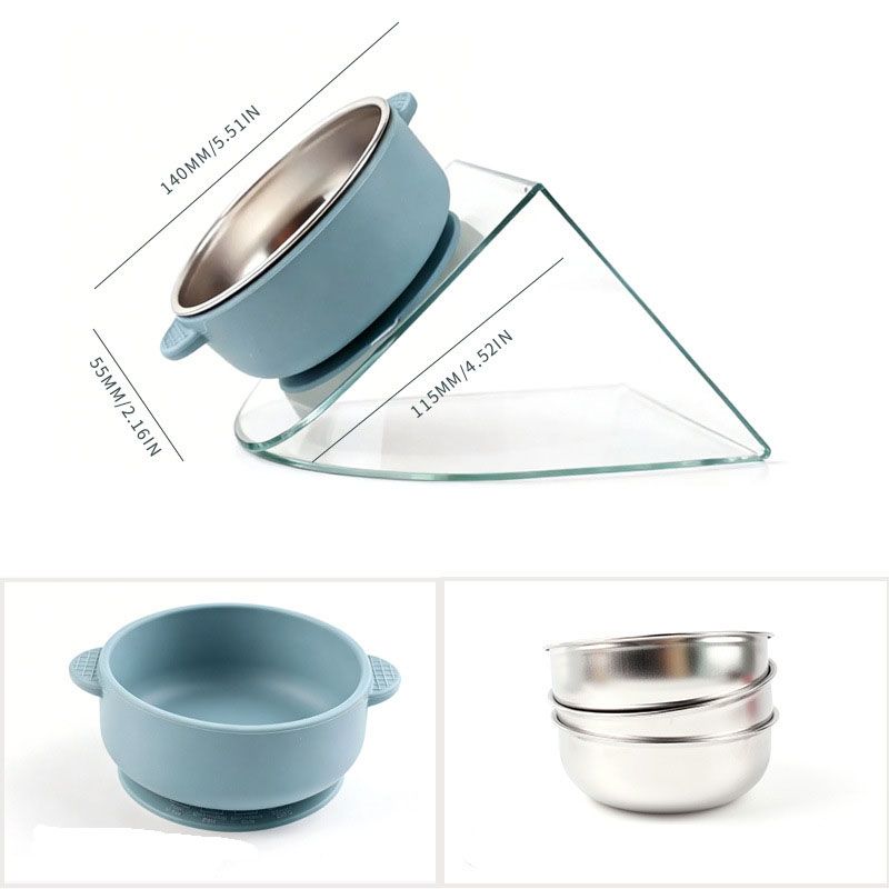 Strong non-slip silicone suction base with quick release tab for BLW