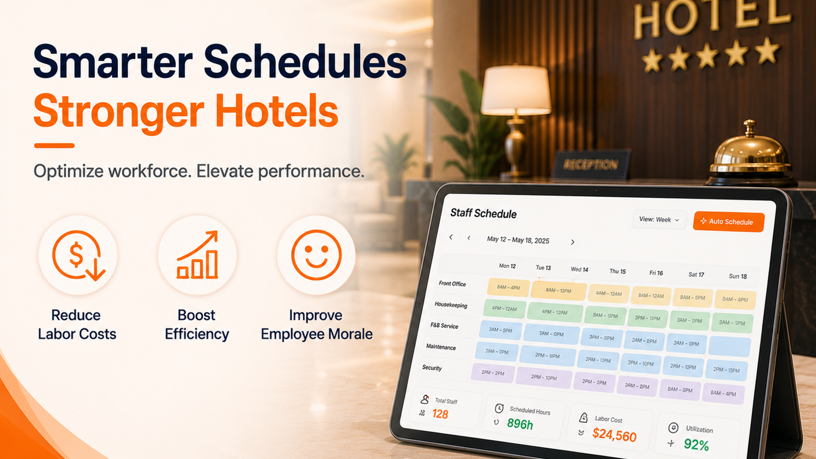 How to Reduce Hotel Labor Costs with hotel staff scheduling software