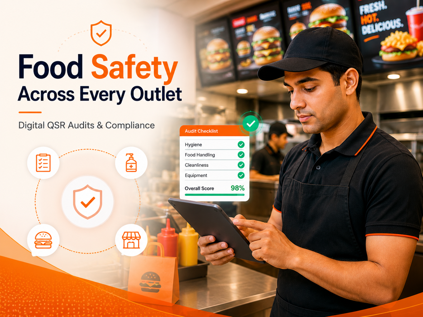 Ensuring 100% Food Safety Compliance in QSRs with Digital Audit Tools