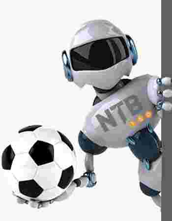 Illustrasjon av fotballroboten