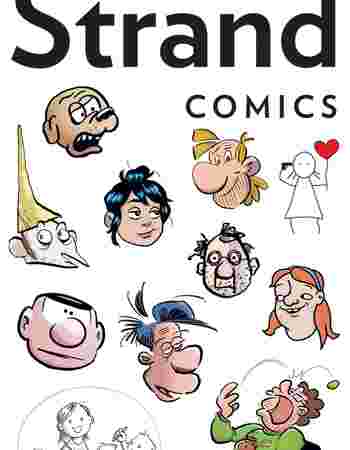 Logo og illustrasjoner fra Strand Comics