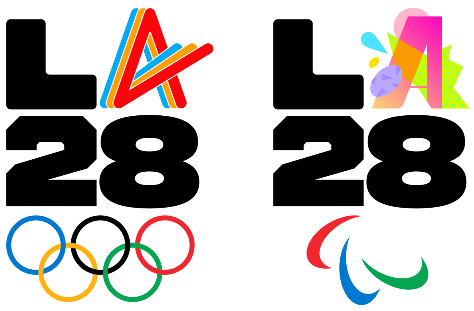 LA28 Olympic and Paralympic Games logos side by side